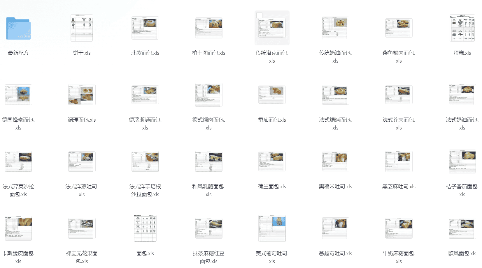 烘焙教程大全系列包括西点面包流程共27.4G