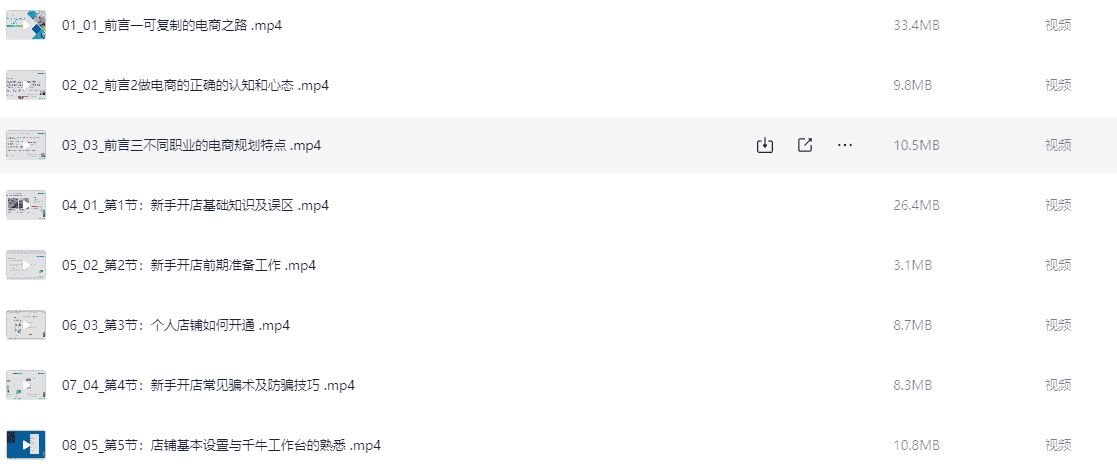 电商理论与实操从入门到精通 新手篇+进阶篇【1.4GB】