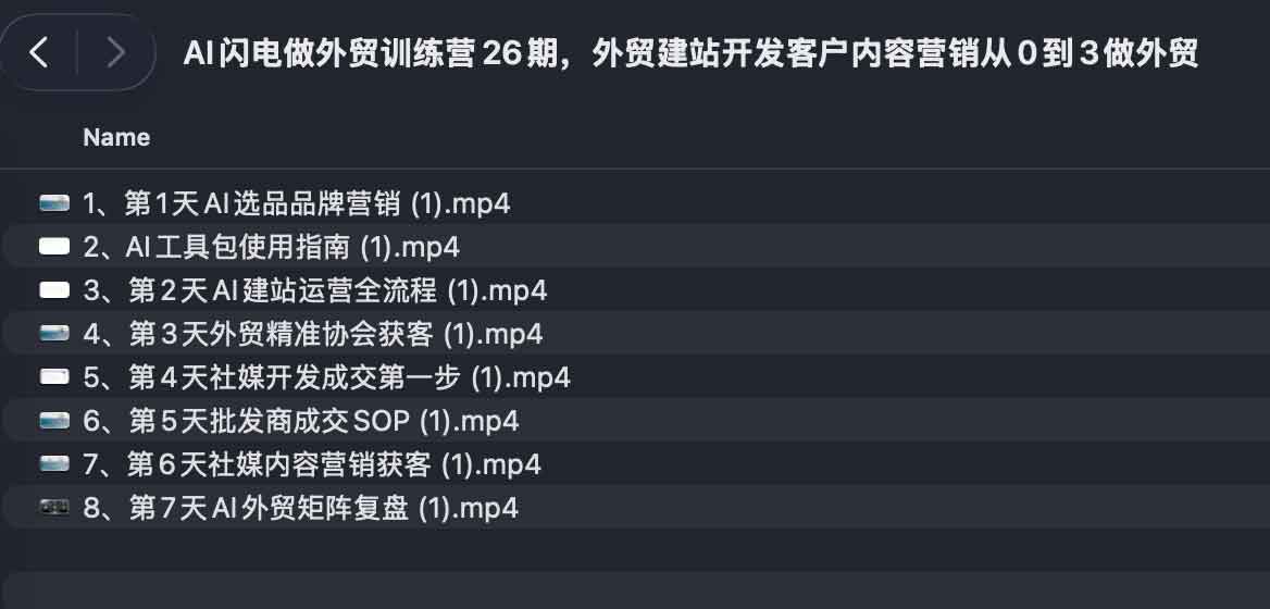 AI闪电做外贸训练营26期,外贸建站开发客户内容营销从0到3做外贸 1 AI闪电做外贸训练营26期,外贸建站开发客户内容营销从0到3做外贸