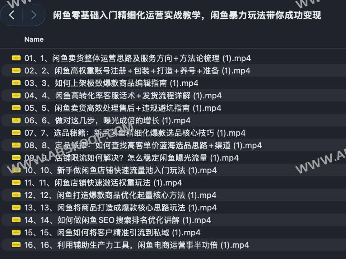 闲鱼零基础入门精细化运营实战教学,闲鱼暴力玩法带你成功变现 1 闲鱼零基础入门精细化运营实战教学,闲鱼暴力玩法带你成功变现